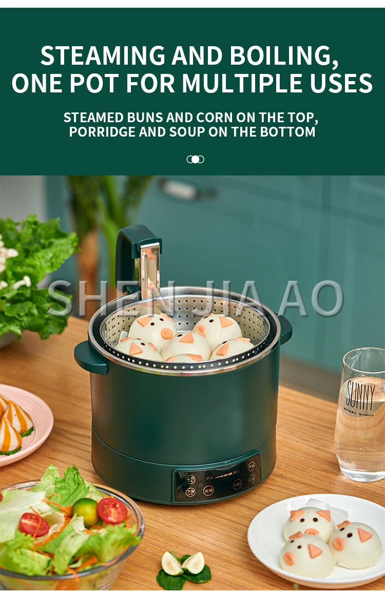 3L Lifting Electric Hot Pot Multi-purpose Cooking Pot Health Rice Cooker Rice Soup Separation Automatic Cooking All-in-one Pot