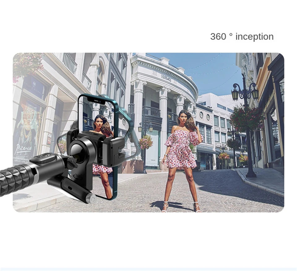 Selfie Stick Monopod With Bluetooth Shutter For Smartphone. FANGTUOSI 2024 NEW Gimbal Stabilizer Desktop Following Shooting Mode