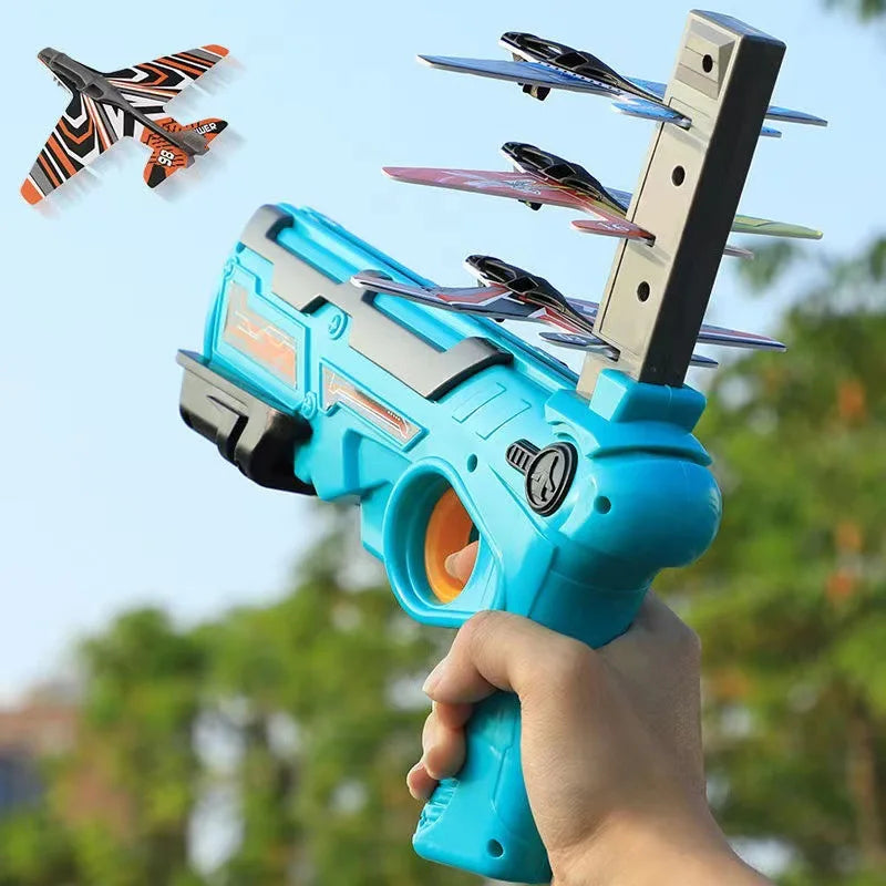 Children's Toys Airplane Launcher Children's Fun Foam Airplane Outdoor