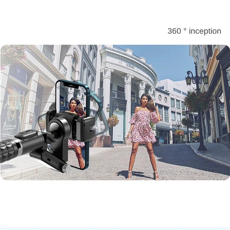 Selfie Stick Monopod With Bluetooth Shutter For Smartphone. FANGTUOSI 2024 NEW Gimbal Stabilizer Desktop Following Shooting Mode