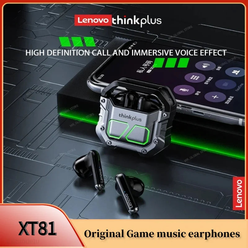 Lenovo XT81 Bluetooth Earphone Wireless Headphone Gamer Headset Waterproof Tws Noise Cancelling With Microphone Sport Earbuds