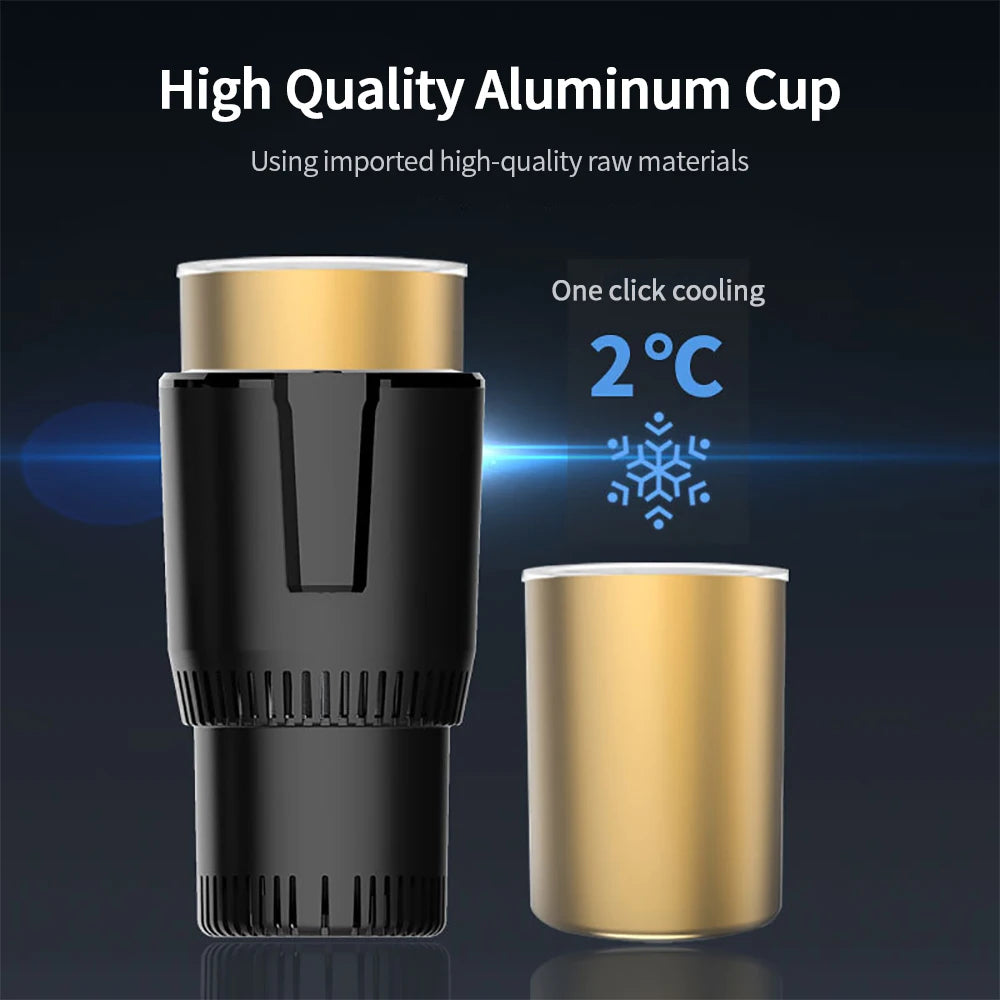 Quick Cooling Silence Smart Car Cooling Cup For Coffee Milk Drinks Electric Beverage Cooler Holder Travel Mini Car Refrigerator