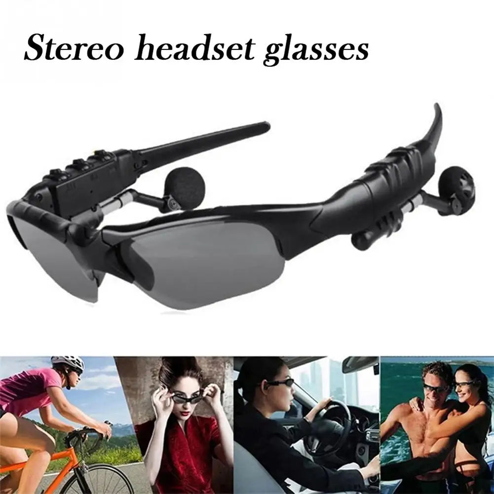 Wireless Bluetooth Sunglasses Headset Waterproof Super Long Battery Life for Driving Cycling Sports Noise Reduction Headphones