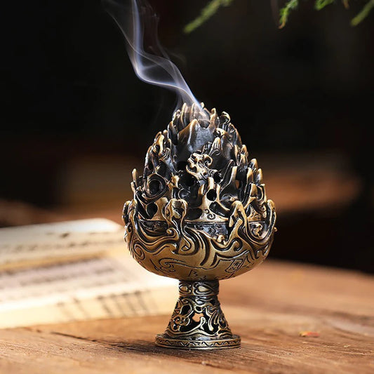 Alloy Mini Boshan Incense Burner Chinese Ancient Home Indoor Decoration Sandalwood Stick Cense Holder Desk Ornaments