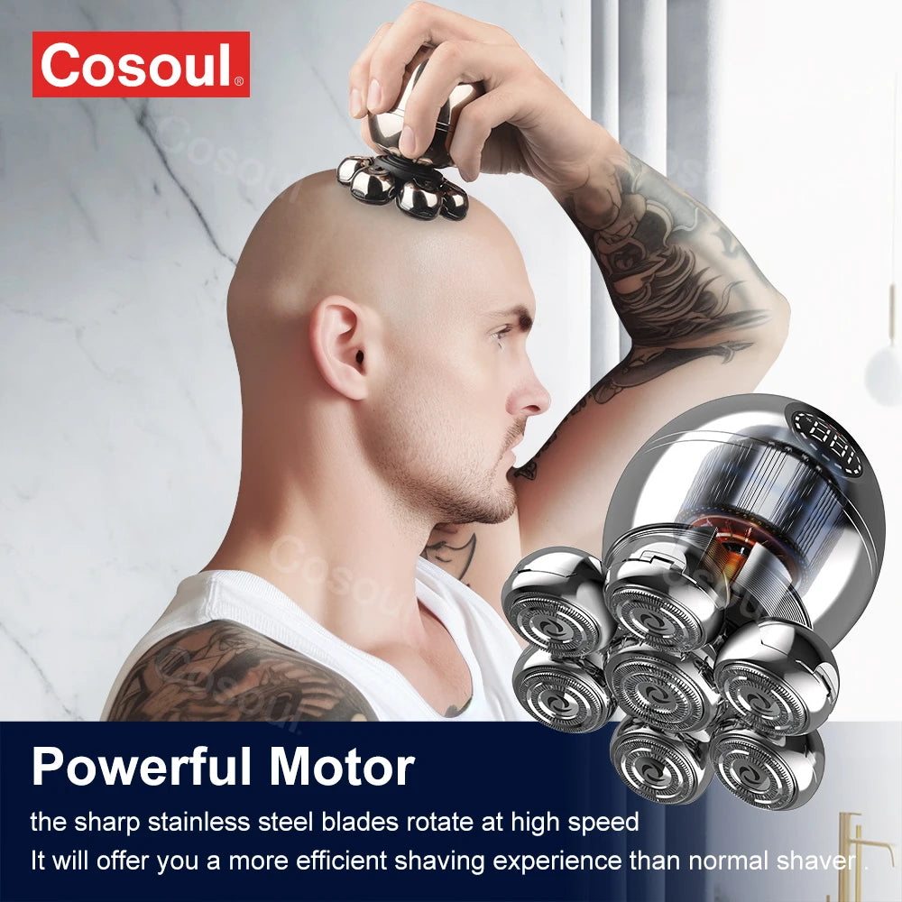 Shaver for Men Electric Shaver Bald Head Shaver 5 in 1 Hair Clipper for Bald Man Beard Trimmer Shaving Machine Bald Head Razor 7