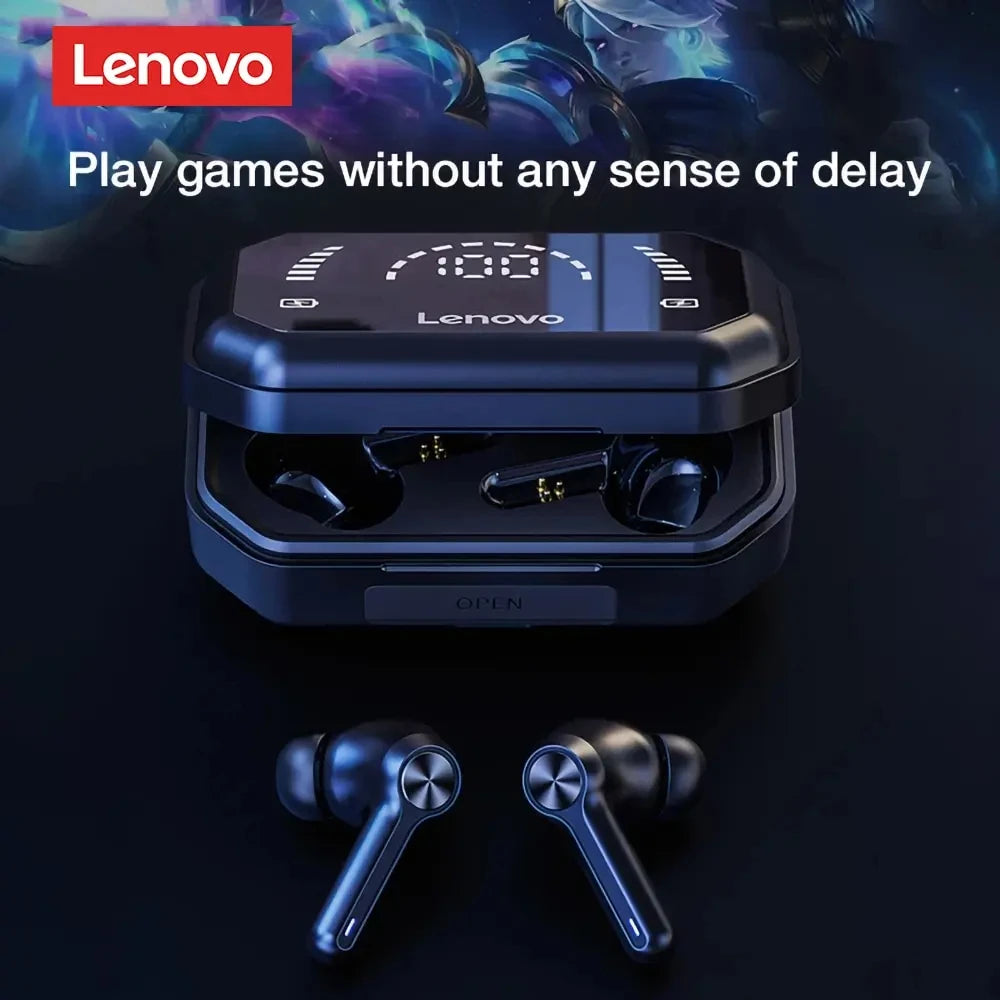 Lenovo LP3 Pro Earphones TWS Bluetooth 5.0 Wireless HIFI Music Headset Gaming Earbuds Display 1200mAh Battery Headphones