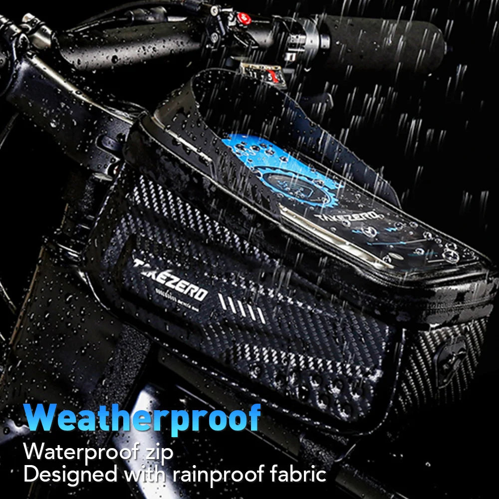 NEWBOLER Bicycle Bag Cycling Top Front Tube Frame Bag Waterproof 6.5 Inches Phone Case Storage Touch Screen MTB Road Bike Bag