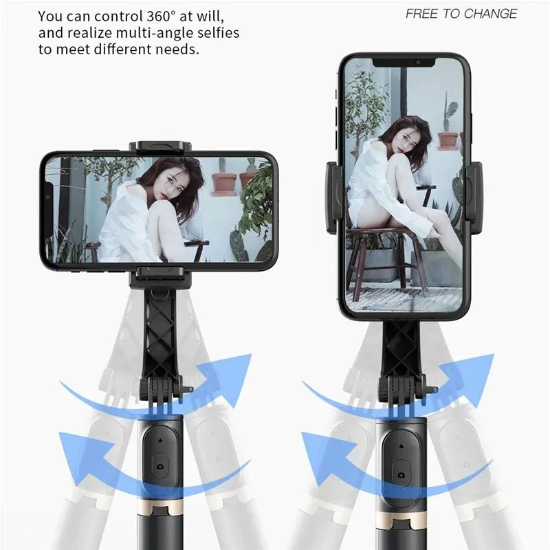 Smart chip anti-shake Stick Smartphone Action Kameralar Bluetooth Tripod For Live Broadcast TikTok