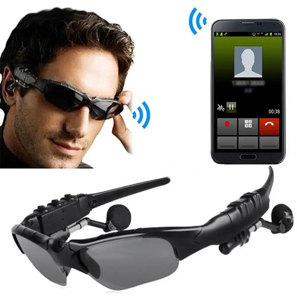 Wireless Bluetooth Sunglasses Headset Waterproof Super Long Battery Life for Driving Cycling Sports Noise Reduction Headphones