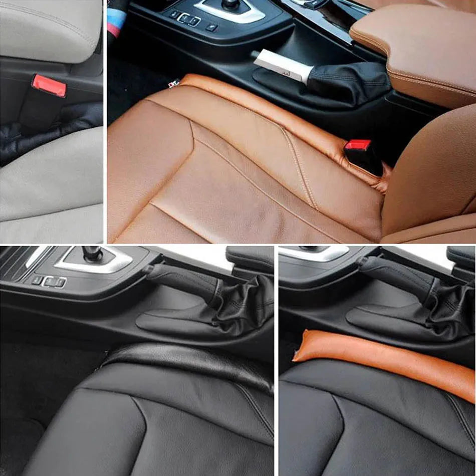 2Pcs Car Seat Gap Filler Soft Car Styling Padding Leather Leak Pads Plug Spacer Universal Car Accessories Interior Car Organizer