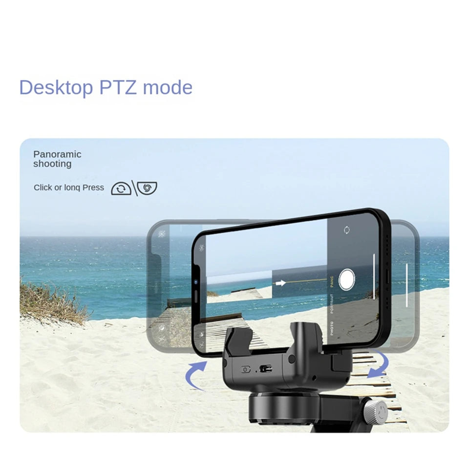 Selfie Stick Monopod With Bluetooth Shutter For Smartphone. FANGTUOSI 2024 NEW Gimbal Stabilizer Desktop Following Shooting Mode