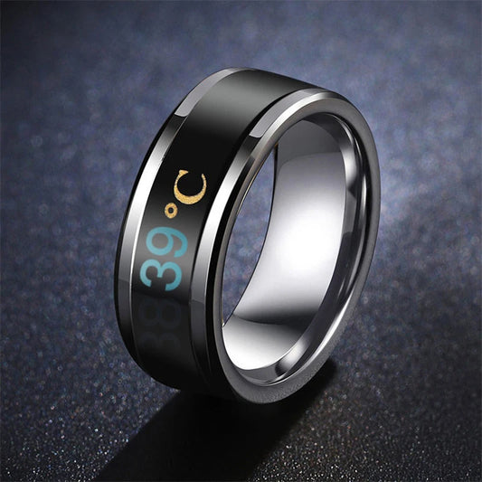 Smart Sensor Body Temperature Ring Stainless Steel