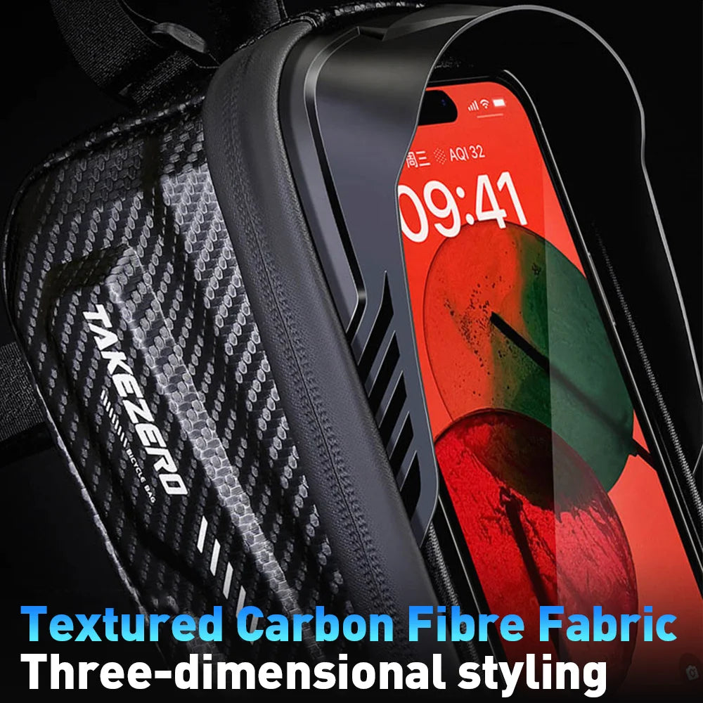 NEWBOLER Bicycle Bag Cycling Top Front Tube Frame Bag Waterproof 6.5 Inches Phone Case Storage Touch Screen MTB Road Bike Bag