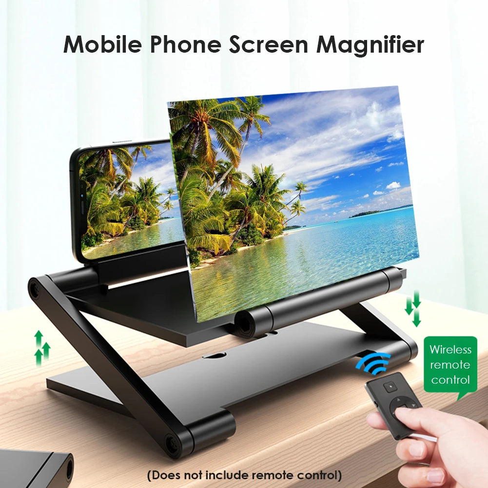 8 Inch 3D HD Phone Screen Amplifier Folding Mobile Phones Magnifying Glass Stand Video Amplifier Bracket Enlarge Eye Protector